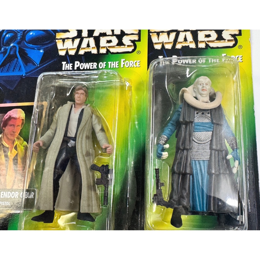 Star Wars  Power‎ of the Force Han Solo iEndor Gear & Bib Fortuna Action Figures